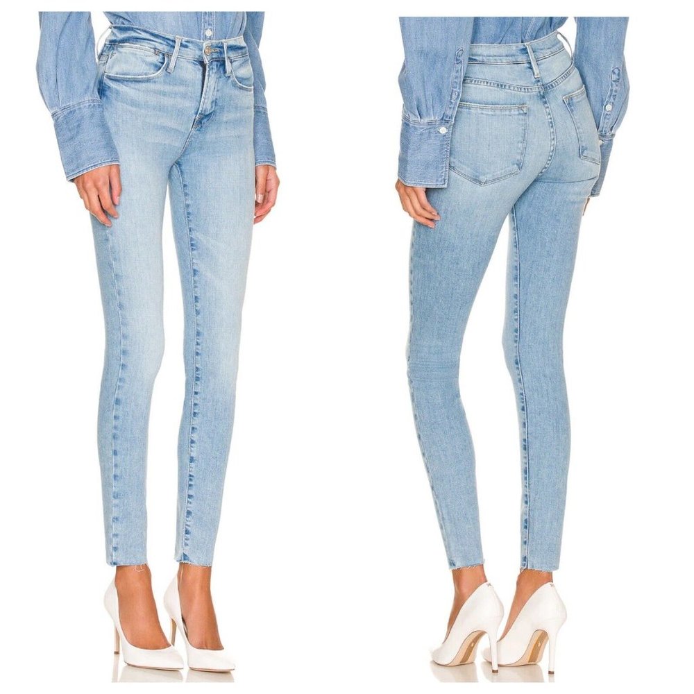 FRAME Le High Skinny Degradable Handcrafted Sz 29 Jeans NWT $228 Light Wash